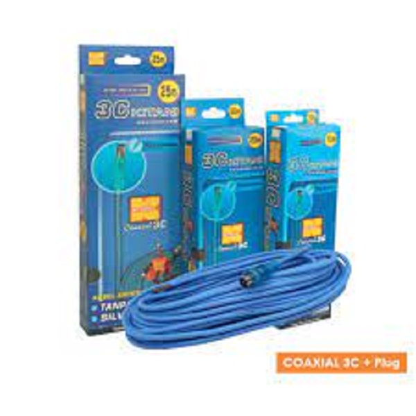 Kitani Kabel Antena TV Coaxial 3C + Plug Jack KITANI