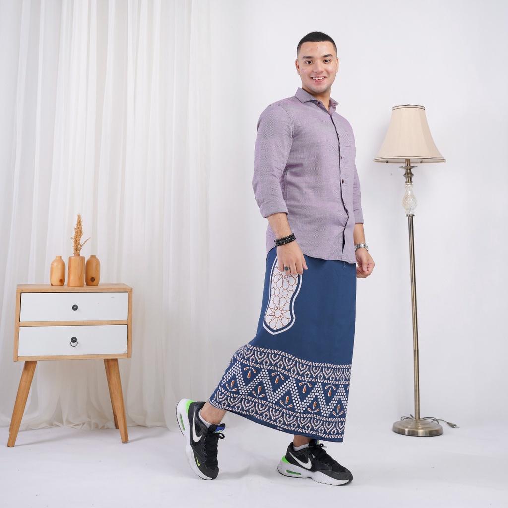 Sarung Goyor Batik Babagaf Motif Terompah Rayon Premium Santri Pria Dewasa