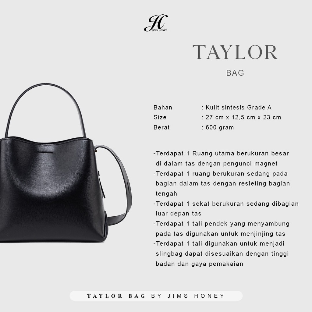 Jims Honey Taylor Bag Tas Wanita Kerja Top Handle Sling Bag