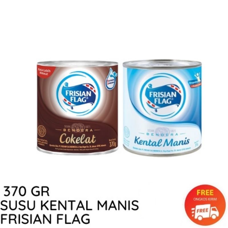 

FRISIAN FLAG KENTAL MANIS 370GR | SUSU BENDERA KALENG COKLAT 370 GRAM