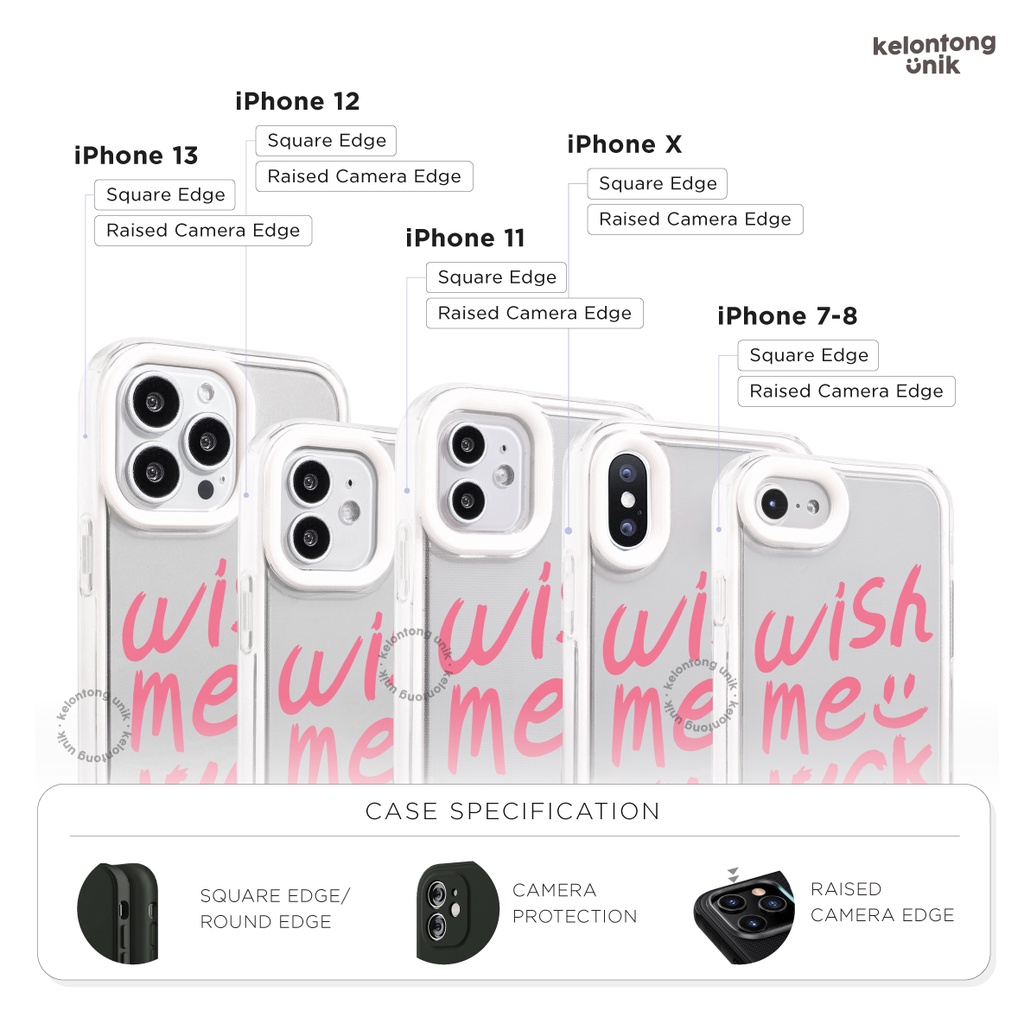 For iPhone - Wish Me Luck 3 in 1 Ring Shockproof Case