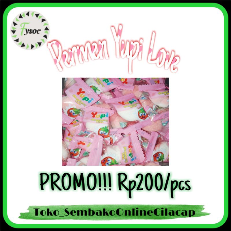 PERMEN YUPI STRAWBERRY ECER PER PCS