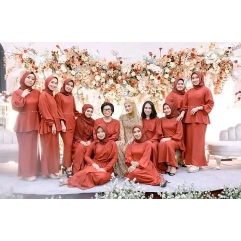Set.paket Seragaman Bridesmaid / Baju Nikah  Baju Wisuda Seragaman Keluarga
