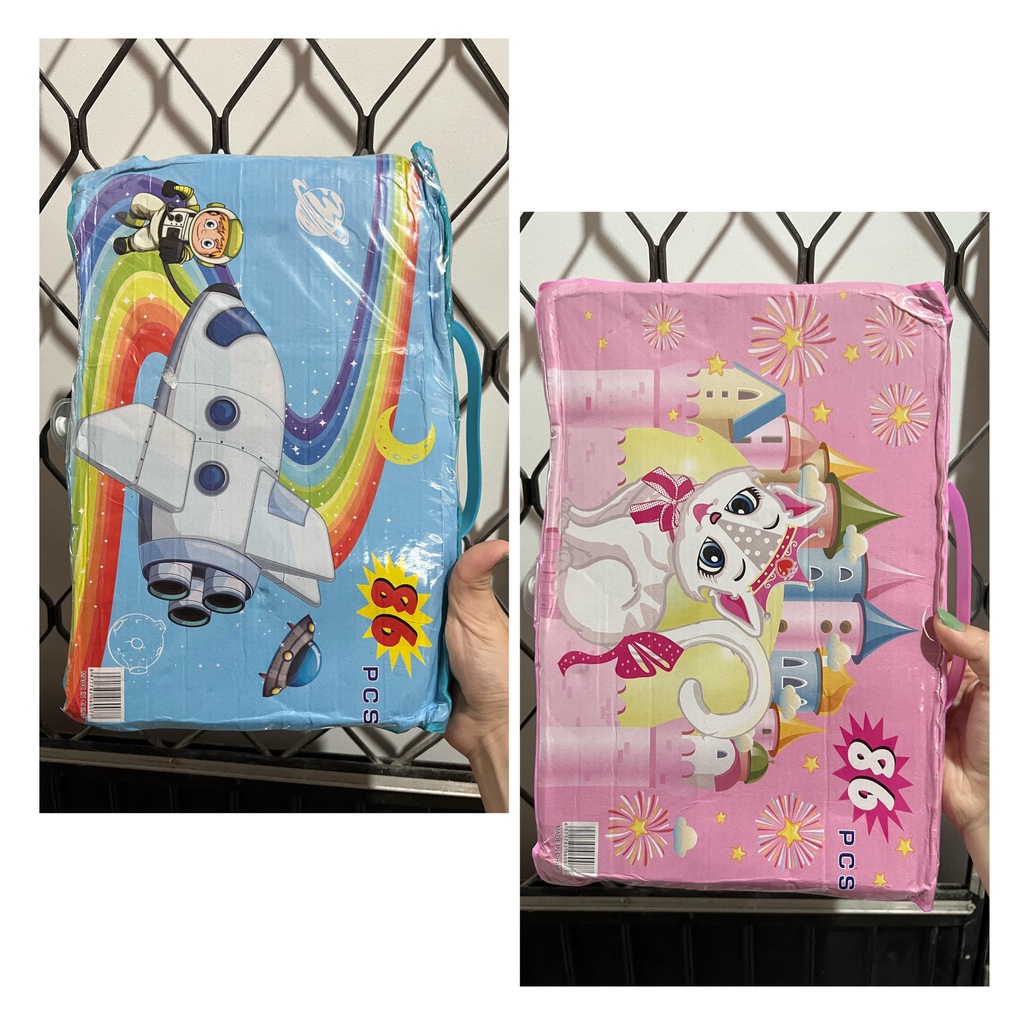 Stationary Set isi 86 pcs Pensil Crayon Warna Cat Air / Perlengkapan Sekolah Menggambar Anak / Alat Warna-Reject/Penyok 86pcs
