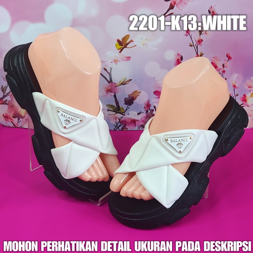 Sandal Tali ala Korea  2201 K13 Wedges jelly SDLWW