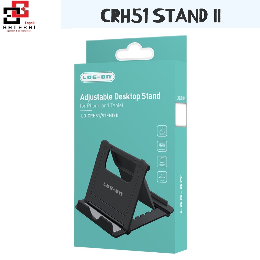 LOG - ON CRH51 STEND II Holder HP | Stand HP | Dudukan Handphone Murah Berkualitas Kokoh Plastik ABS