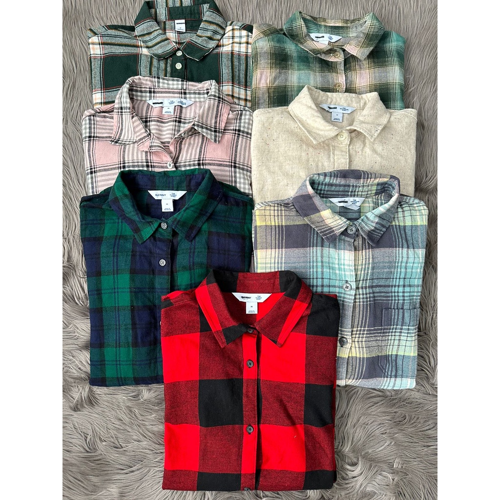 Flanel clasic shirt/ready sampe big size