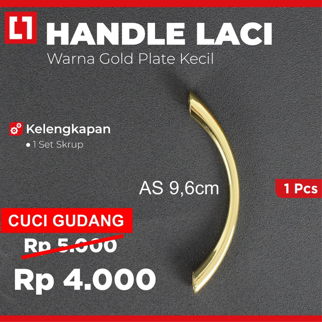 Tarikan Handle Gagang Lemari Laci - AS 96mm - Weldom