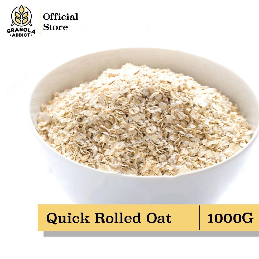

PROMO 1.1 YEAR SALE Granola Addict - Quick Rolled Oat / Gandum Instant 1KG .,..,.,,,,.,
