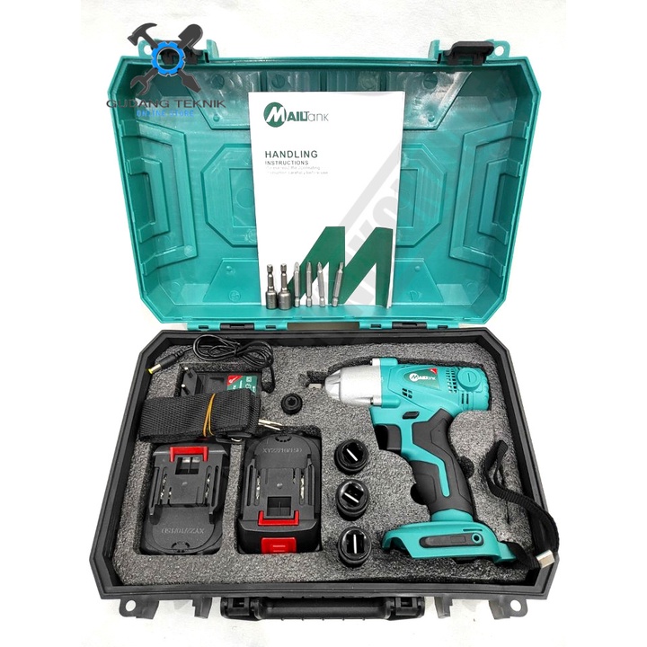 Impact Wrench CORDLESS MAILTANK SH53C 21V / Mesin Pembuka Buka Pengencang Baut BATERAI BATERY 21 Volt SH 53 SH-53C MAILTANK