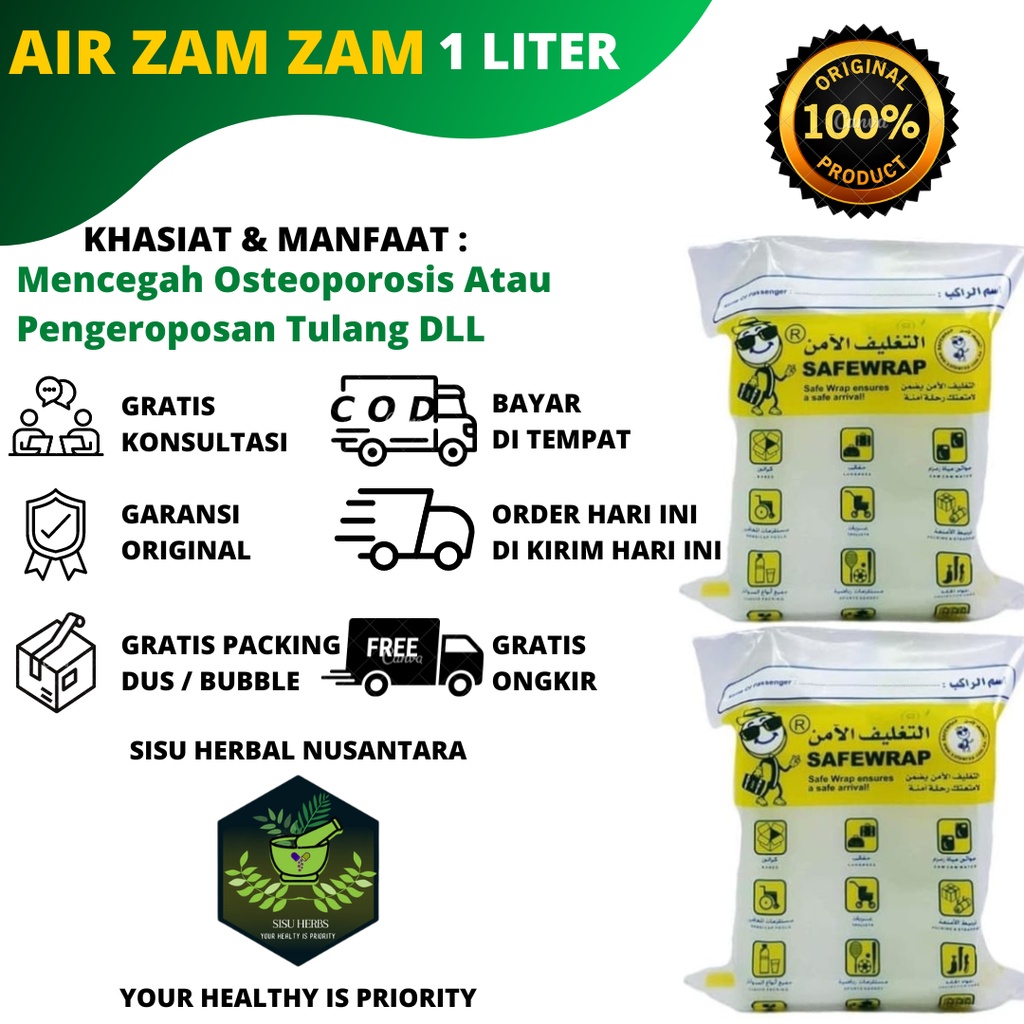 Air Zam Zam 1 Liter Original Asli Garansi Uang Kembali Beserta Ongkirnya Jika Di Terima Palsu