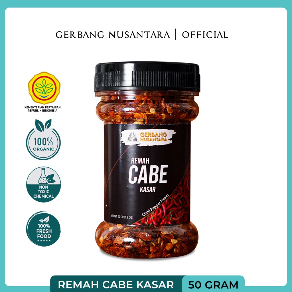 BUMBU DAPUR REMAH CABE FLAKES- REMPAH GERBANG NUSANTARA- CHILI FLAKES PEDAS 50g