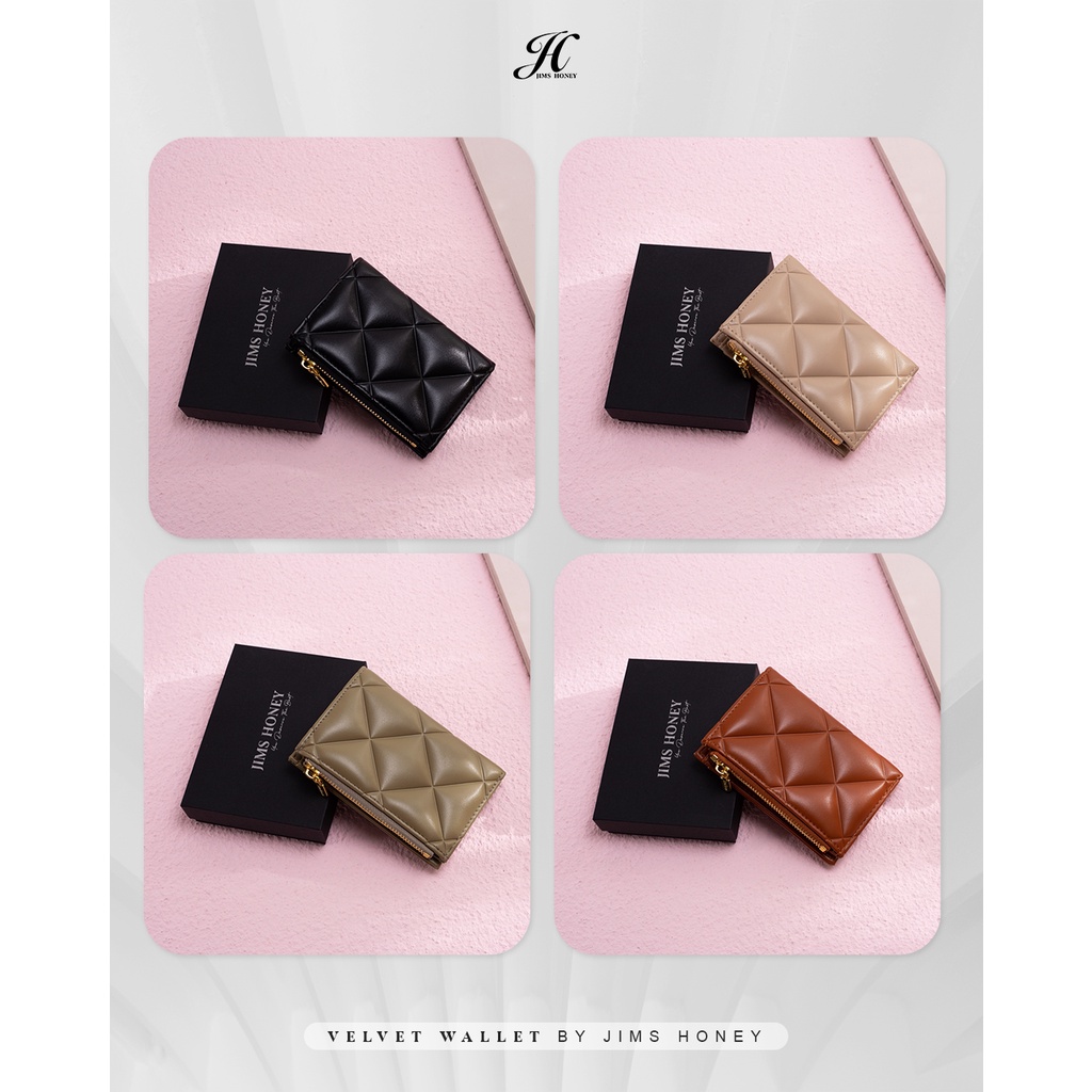 VELVET Wallet Jims Honey Dompet Kecil Kartu Wanita Free Box Exclusive