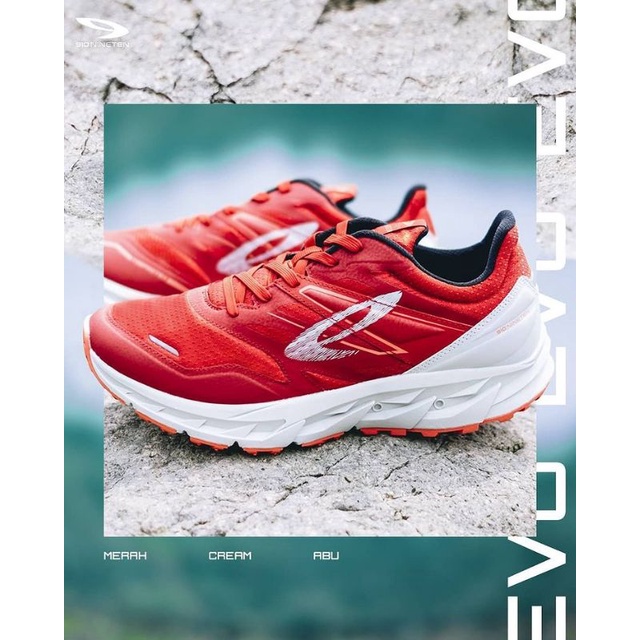 Sepatu Trail Running Yuza Evo Merah 910shoes Original
