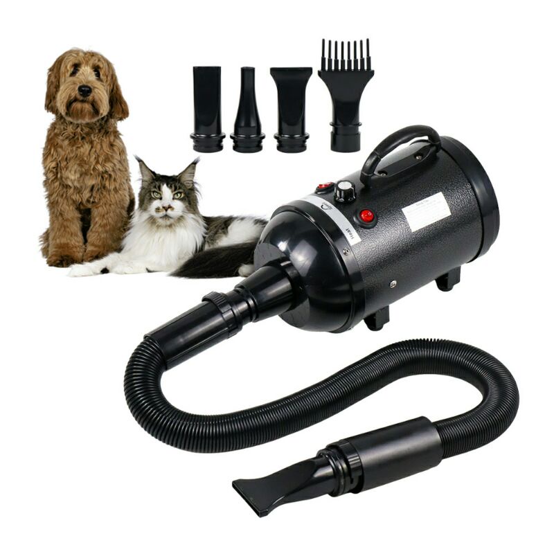 Pet Dog Cat Grooming Hair Dryer Stepless Speed 3200W sh-168 Black