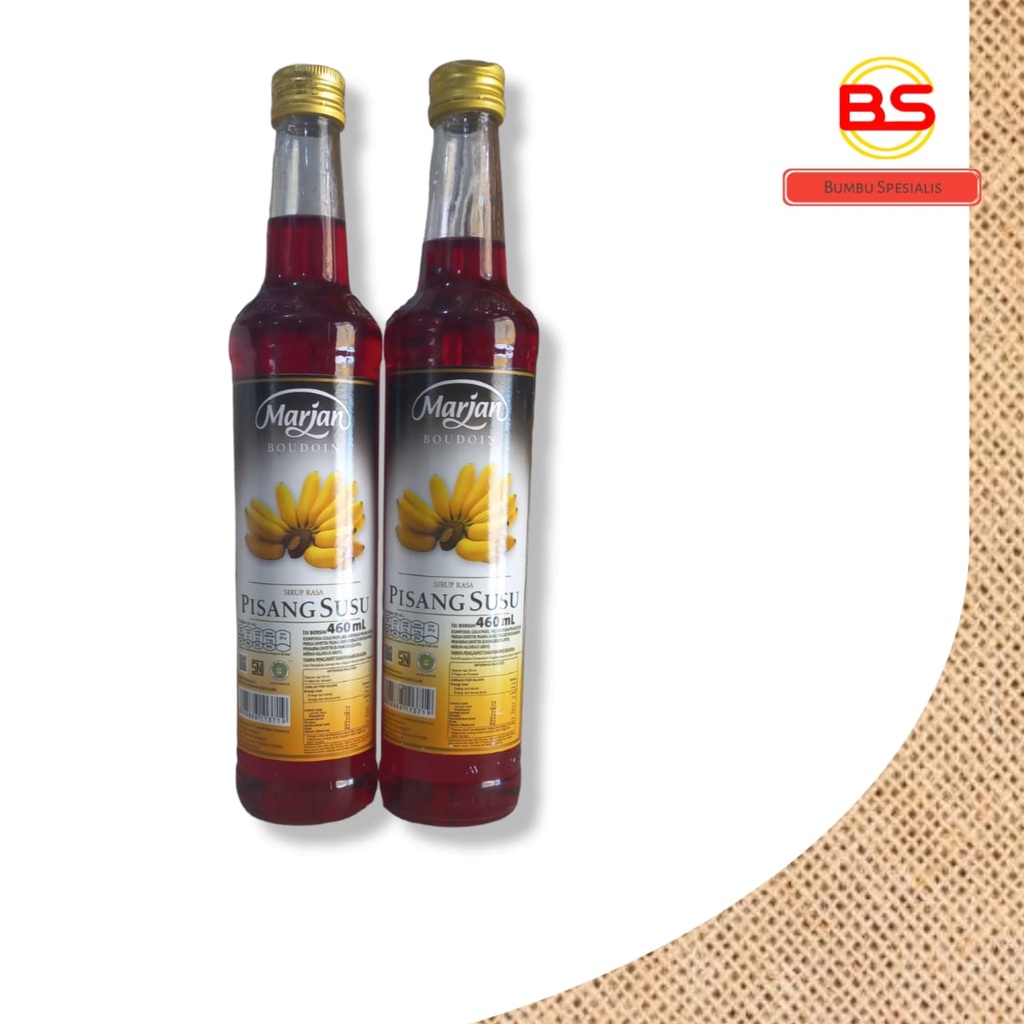 Sirup Marjan Boudoin / Sirup Marjan Rasa Pisang Susu 460ml - HALAL