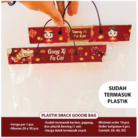 

[MINIMAL 10 PCS] PLASTIK BINGKISAN IMLEK SNACK GOODIE BAG TAS SOUVENIR ANGPAO GONG XI FA CAI BUNGKUS PLASTIK JINJING