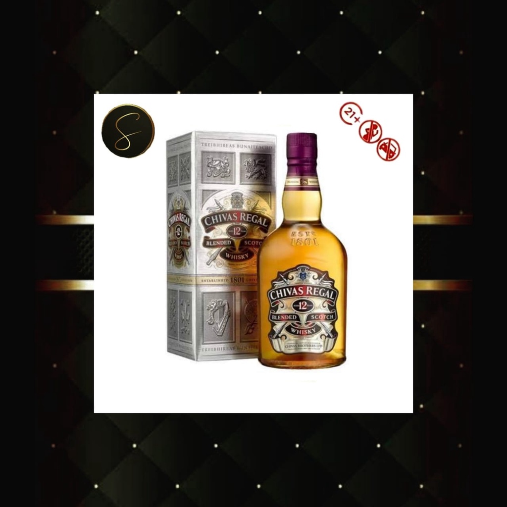 1 LITER / 1000ML CHIVAS REGAL AGED 12 YEARS OLD YO 1000ML JUMBO BLENDED MALT SCOTCH WHISKY