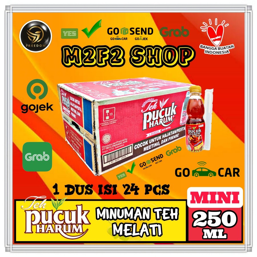 

Teh Pucuk Harum Botol Mini Plastik Pet - 250 ml Kemasan Karton (Khusus Bluebird/Gojek/Grab)