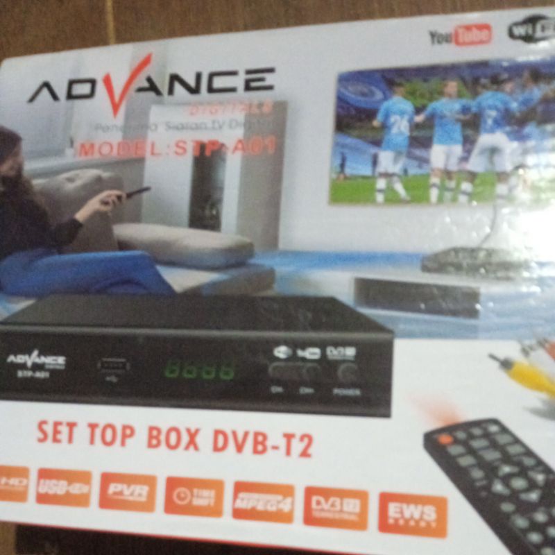 Advan Digibox STB Set Top Box TV Digital ST01 - 1080p HD Streaming