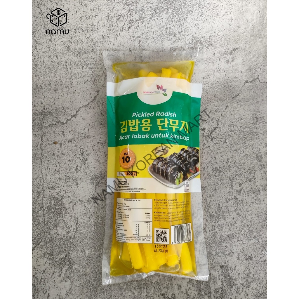 

Java Super Food Danmuji 300gr / Pickled Radish / Acar Lobak untuk Kimbap / Danmuji / Kimbab Danmuji