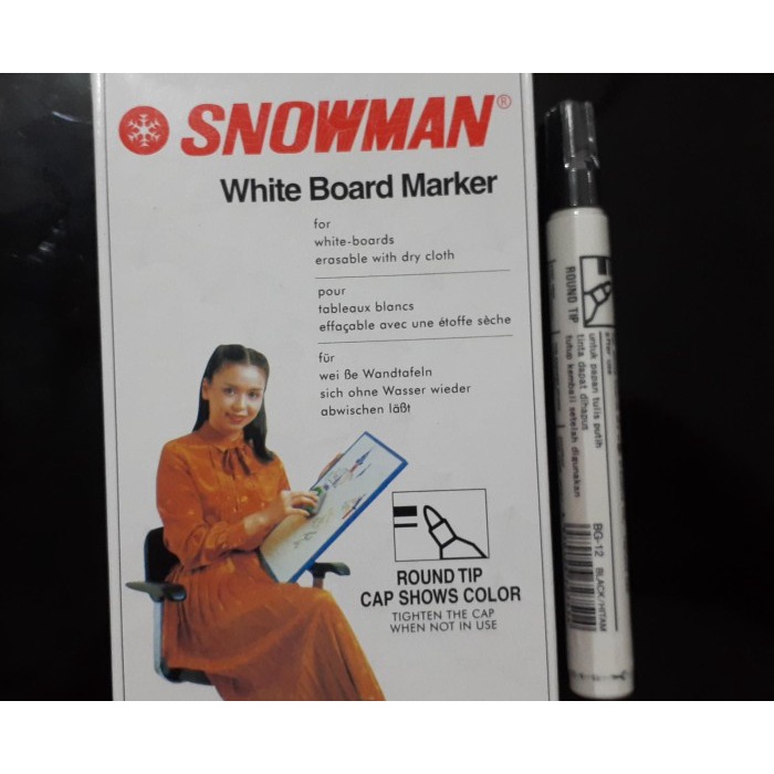 

Spidol Whiteboard Snowman Boardmarker Bg-12 Papan Tulis