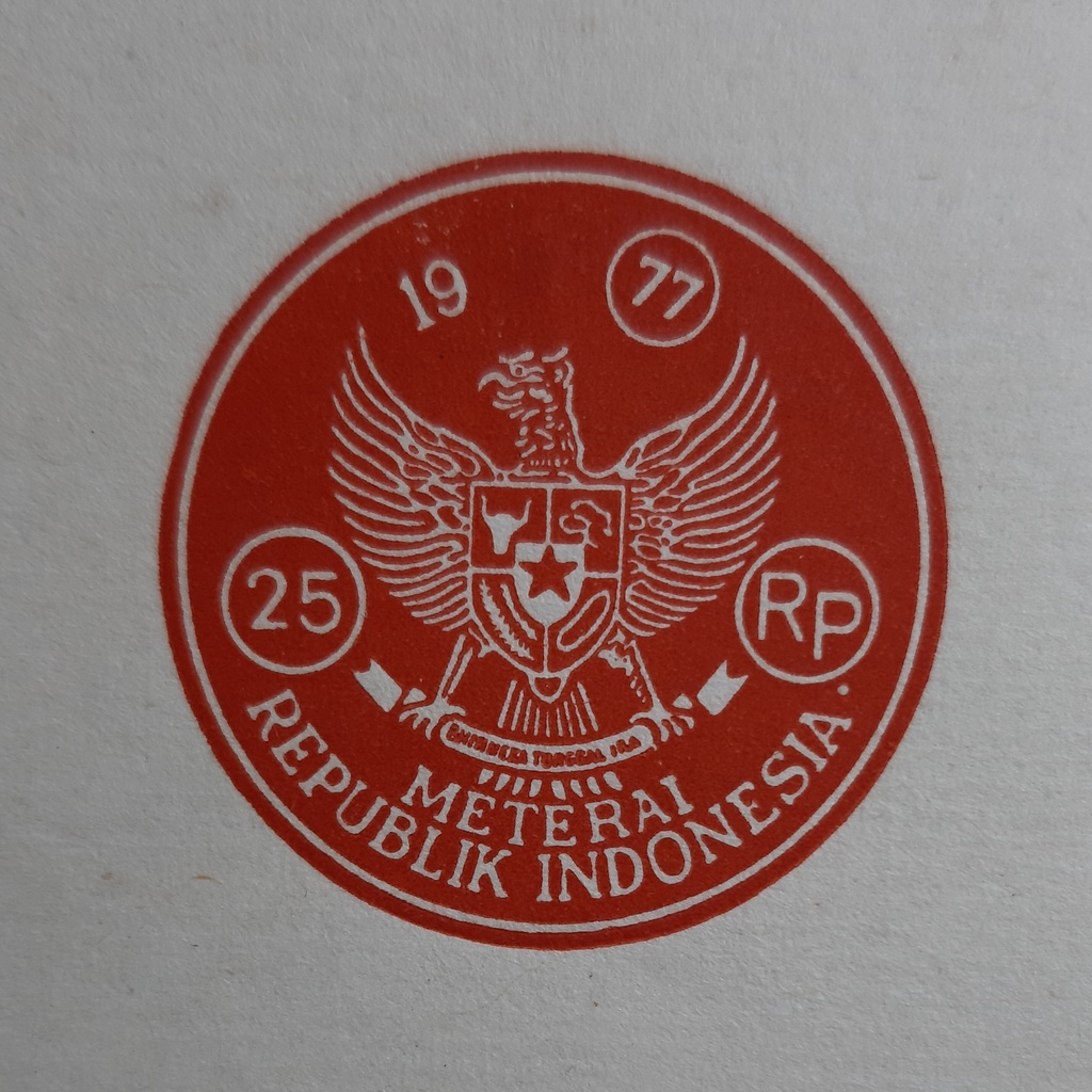 

KERTAS SEGEL TAHUN 1977 DOUBLE VOLIO KERTAS BERMATERAI TAHUN 1977 DOUBLE VOLIO