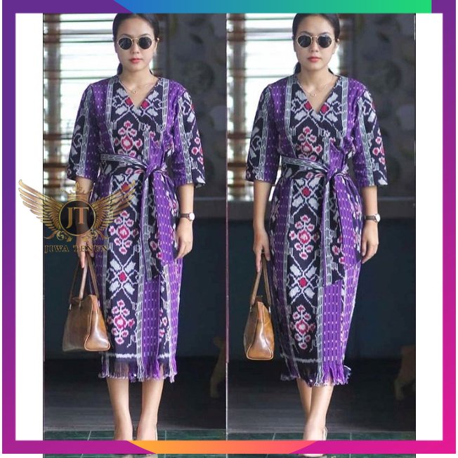 Dress Tenun Original Model Kimono - JIWA TENUN