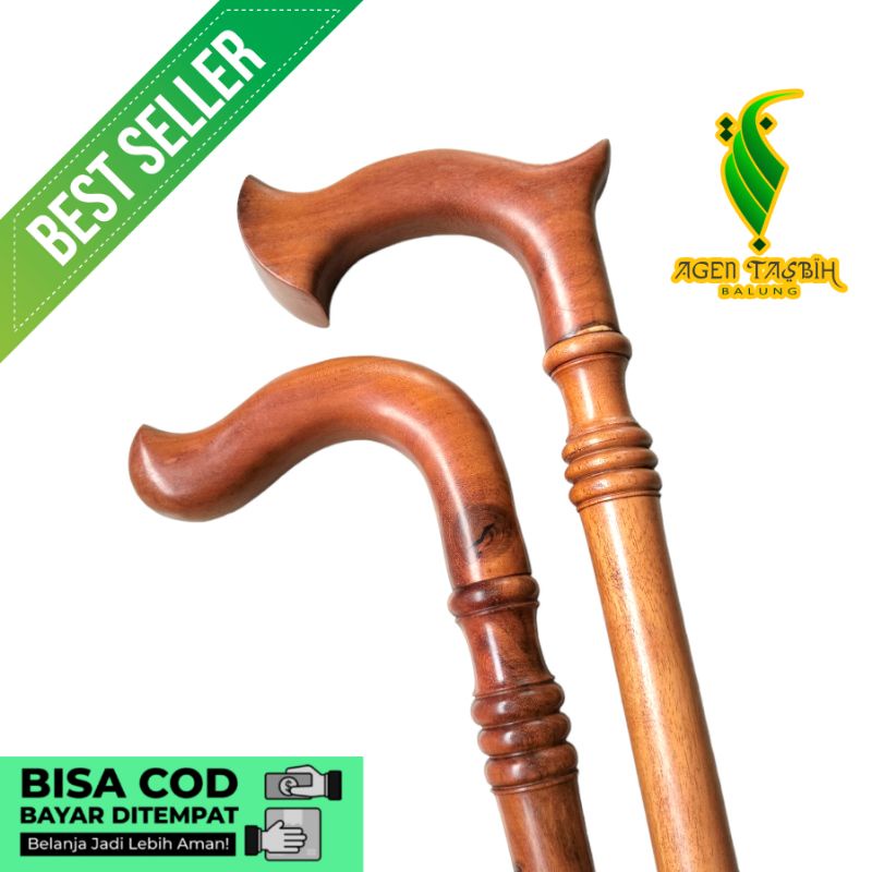 Tongkat Jalan Kayu Walikukun Dan Kayu Johar Panjang 1 Meter