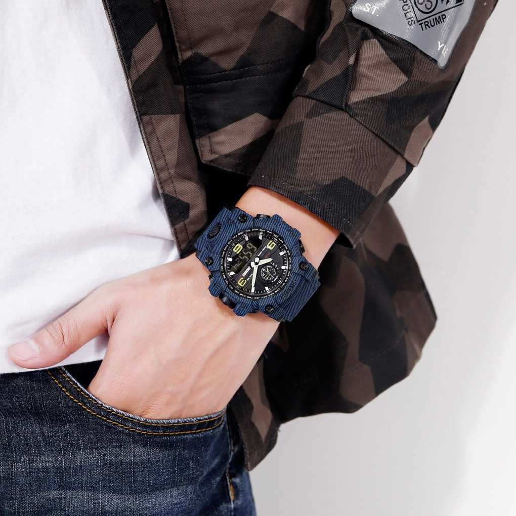 Jam Tanga Pria SKMEI Analog Digital Pria - 1586