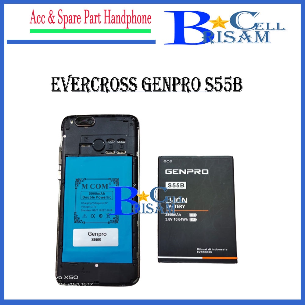 [5000mah] - Evercross GENPRO S55B - MCOM - Baterai Batrai Batre Batere Battery Battre Batrai Batery 