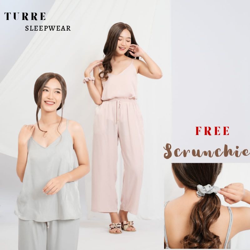 Turre sleepwear - baju tidur wanita sexy | tanktop jumbo dan celana kulot wanita | Jeju Tanktop Set