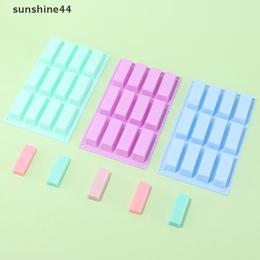 Sunshine 1Pc 15-rongga Persegi Cetakan Kue Silikon Cetakan Bentuk Strip Mini Diy Alat Baking.