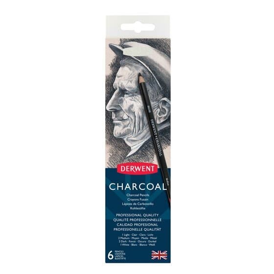 

Charcoal Derwent Charcoal Pencils 6Tin