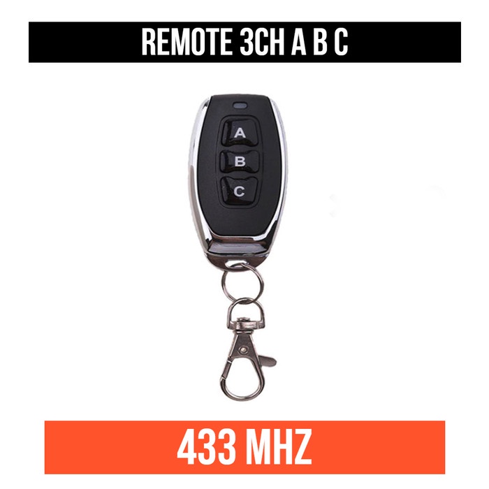 Remote 433MHZ 3 CH 3CH ABC Remot RF433 RF 433 Wireless Transmitter