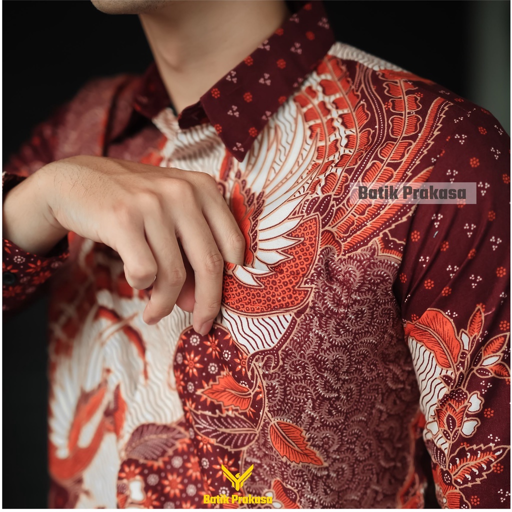 Kemeja Batik Prakasa Motif Adi Rambana Slimfit Lengan Panjang Batik Solo