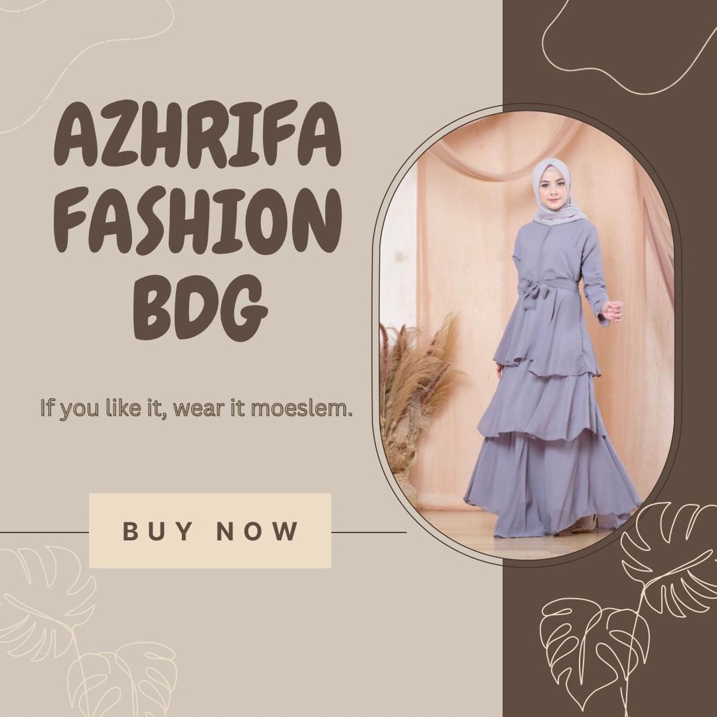 (Promo) Fashion Dress Muslim Wanita Gamis Kenza Long Dress Grosir Populer Muslimah