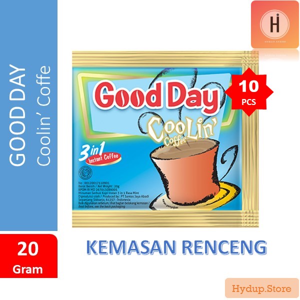 

Goodday Coolin Coffee 3in1 Renceng isi 10 Sahset Kemasan 20 Gram