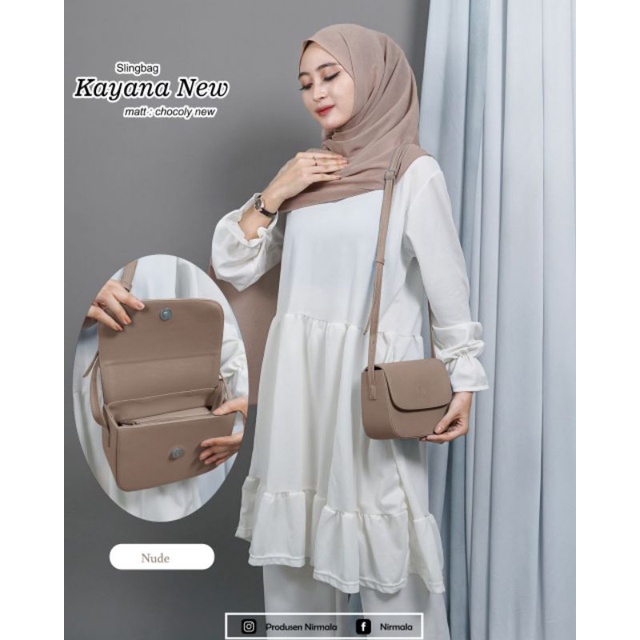 KAYANA SLING BAG BY NIRMALA BAHAN CHOCOLY ANTI AIR WATERPROOF PREMIUM