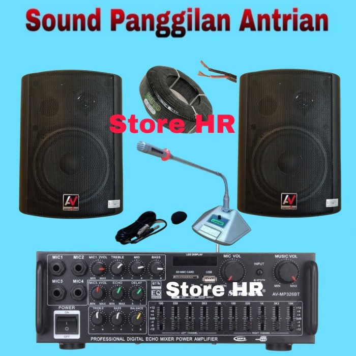 Paket Speaker Panggilan Mic Bell Ting Tong Kabel Profesional Original #Original