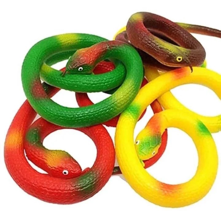 Mainan Prank Ular Seperti Asli 1 Pcs - Mainan Ular Palsu Mirip Asli - Mainan Ular Karet Ukuran Besar