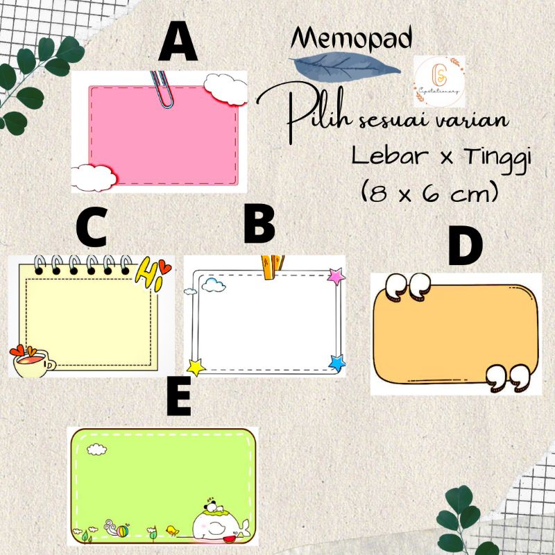 

Memopad Notepad memo Portrait Landscape Memoprint Handmade