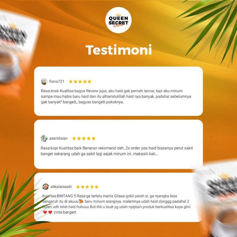 

Cahayadstore Queen Secret Coffee Qsc Female Qsc Tea Qsc Caramel