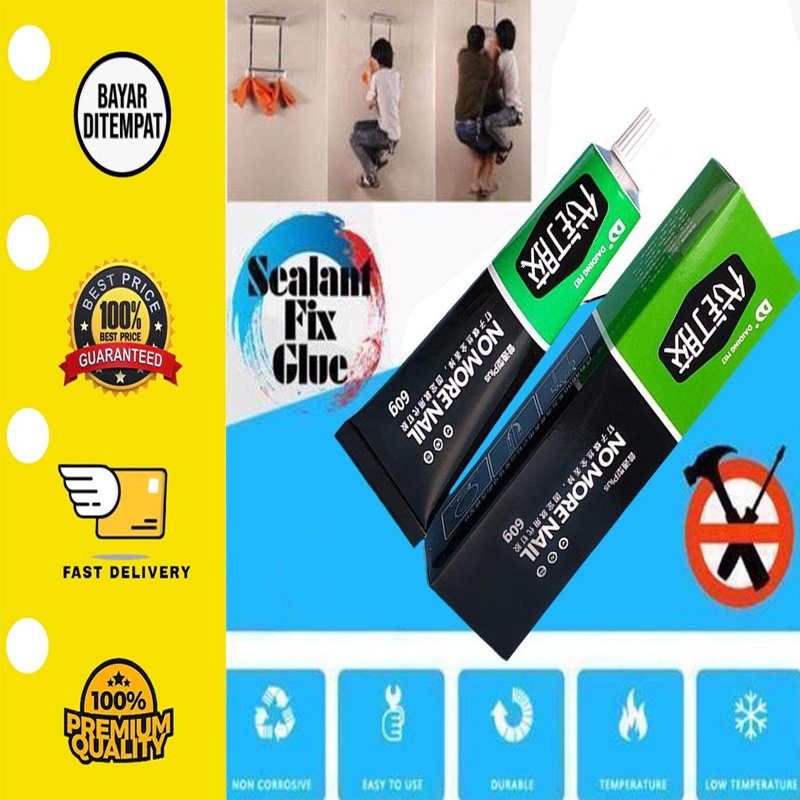 

[60 gr] Lem Cepat Kering Tembok Dinding Lem Tidak Meninju Kuat Perekat Serbaguna Fiksasi To Name After Lem untuk Dinding Bata Kayu Besi Stainless Steel untuk Alat Tulis Logam Kaca Keramik Super Kuat Plastik Sealant Memperbaiki
