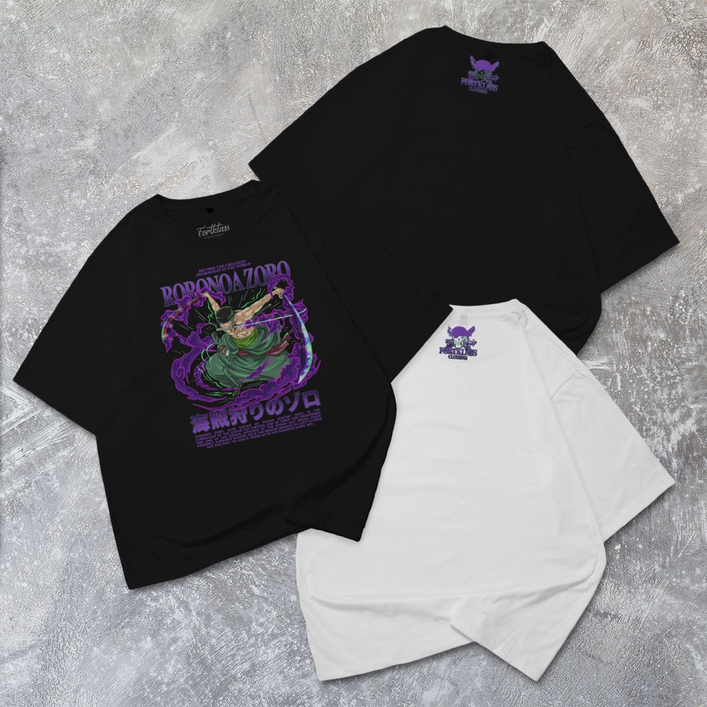 HipNop Kaos Oversize ZORO T-Shirt Cowok Premium