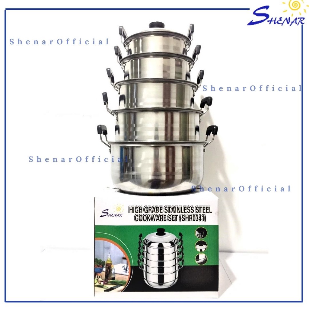 COD SHENAR PANCI STAINLESS STEEL/PANCI BERANAK STAINLESS STEEL COOKWARE 4/5SET PANCI 5SET/PANCI SET/