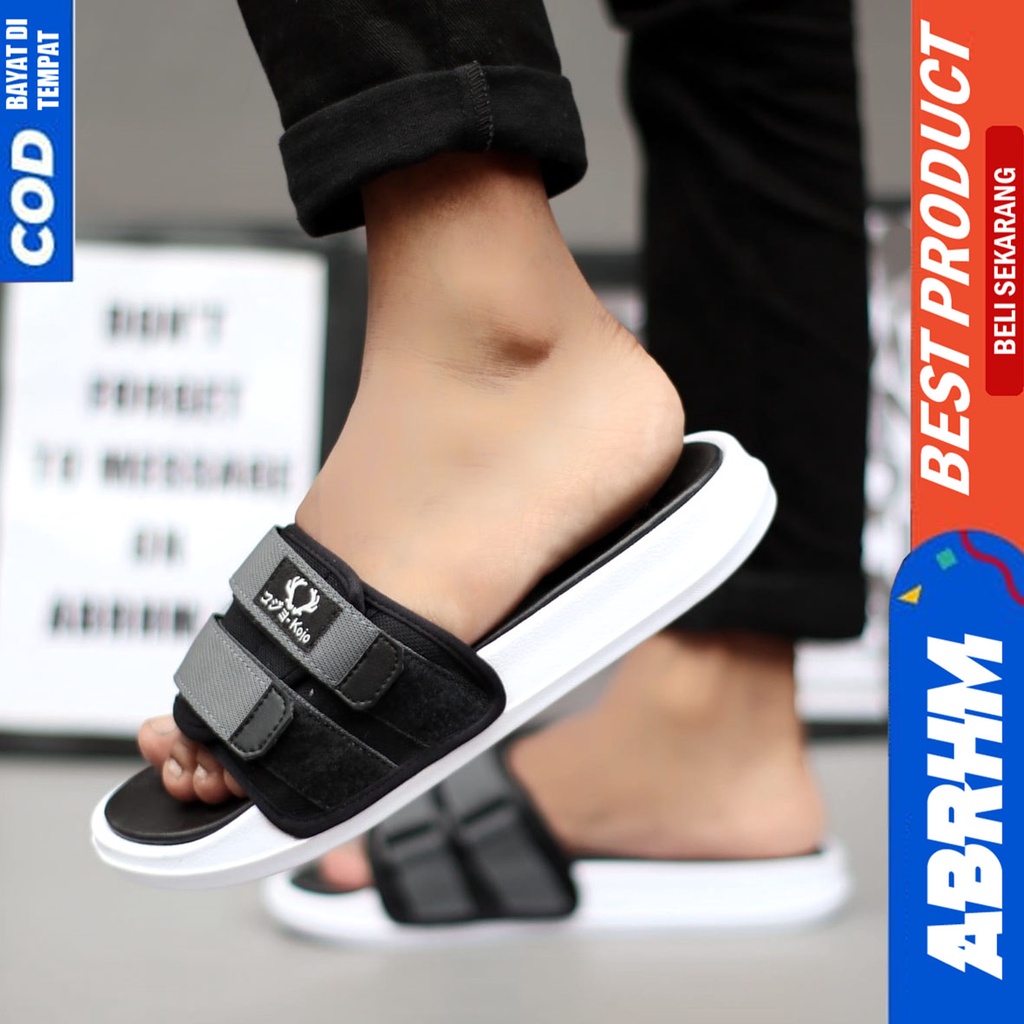 Sandal Slide Pria Distro Slop Sendal Selop Ringan Abraham ZORO