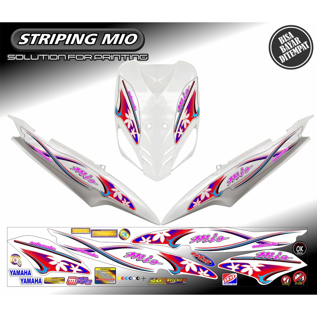 STRIPING VARIASI MOTOR MIO BUNGA