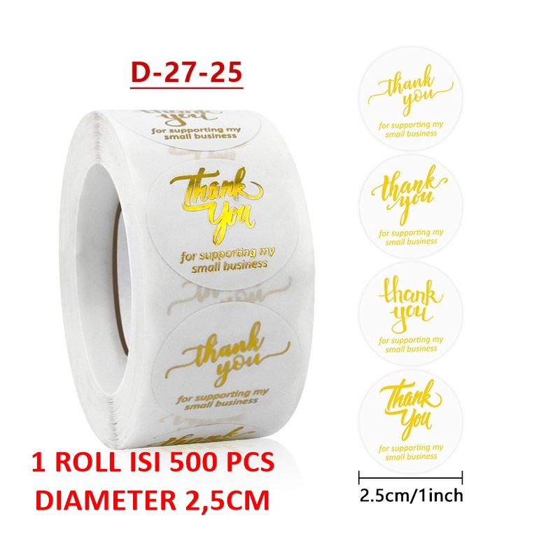 Khatinstore Stiker Label Roll Thank You - SLT02