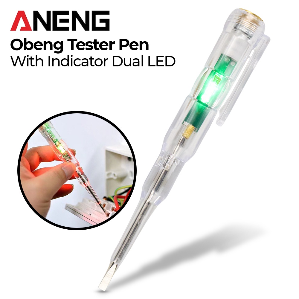 ANENG Obeng Tester Pen with Indicator Dual LED - B11 - Transparent